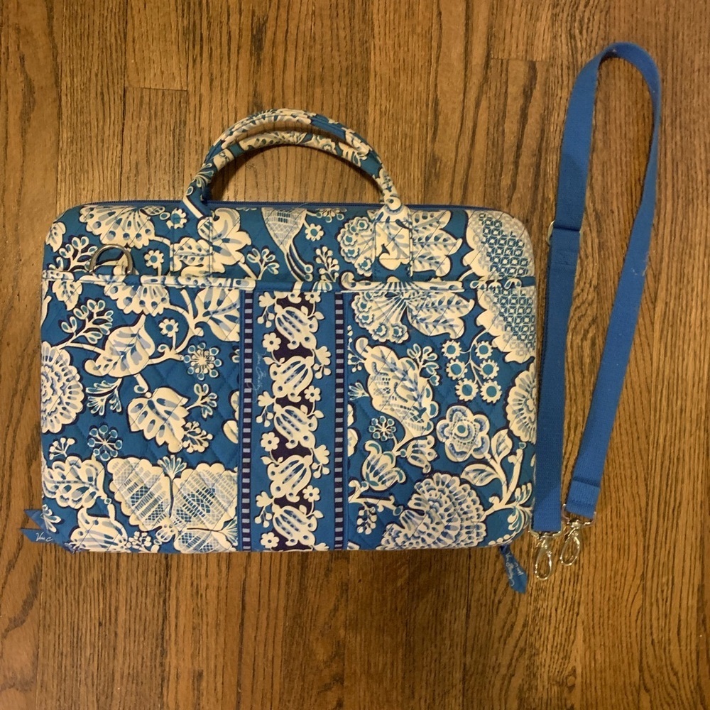 VERA BRADLEY Blue Lagoon Large Computer Case